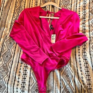 NWT hot pink express bodysuit size small